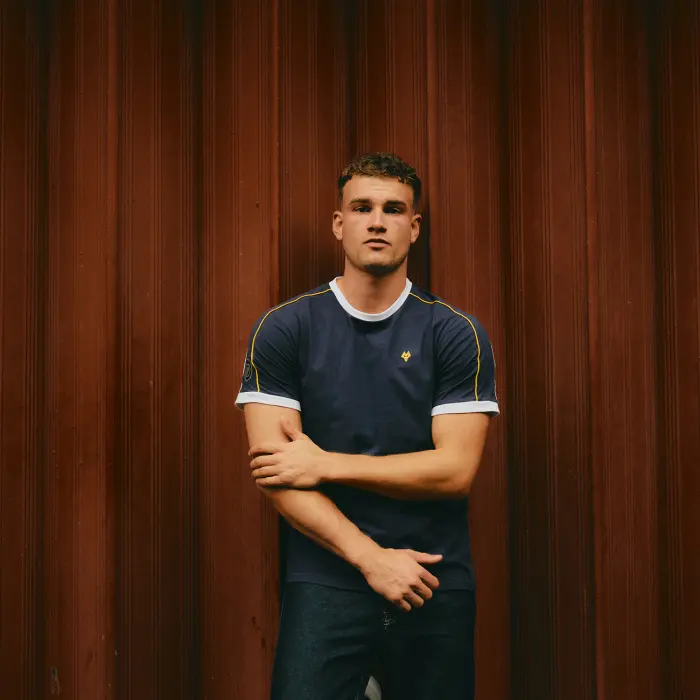 Wolverhampton Wanderers Shirt Store | Terrace Ringer T-Shirt -Navy Collection Wolverhampton Wanderers Official Gear